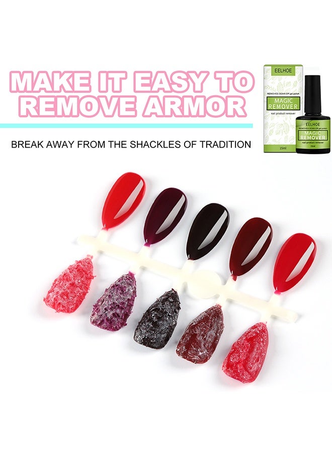 إيلهو مزيل سحرية، مزيل طلاء الأظافر، مزيل طلاء الأظافر السحري، غراء خاص لطلاء الأظافر للصالونات لإزالة طلاء الأظافر بسهولة، 15 مل - Image 5